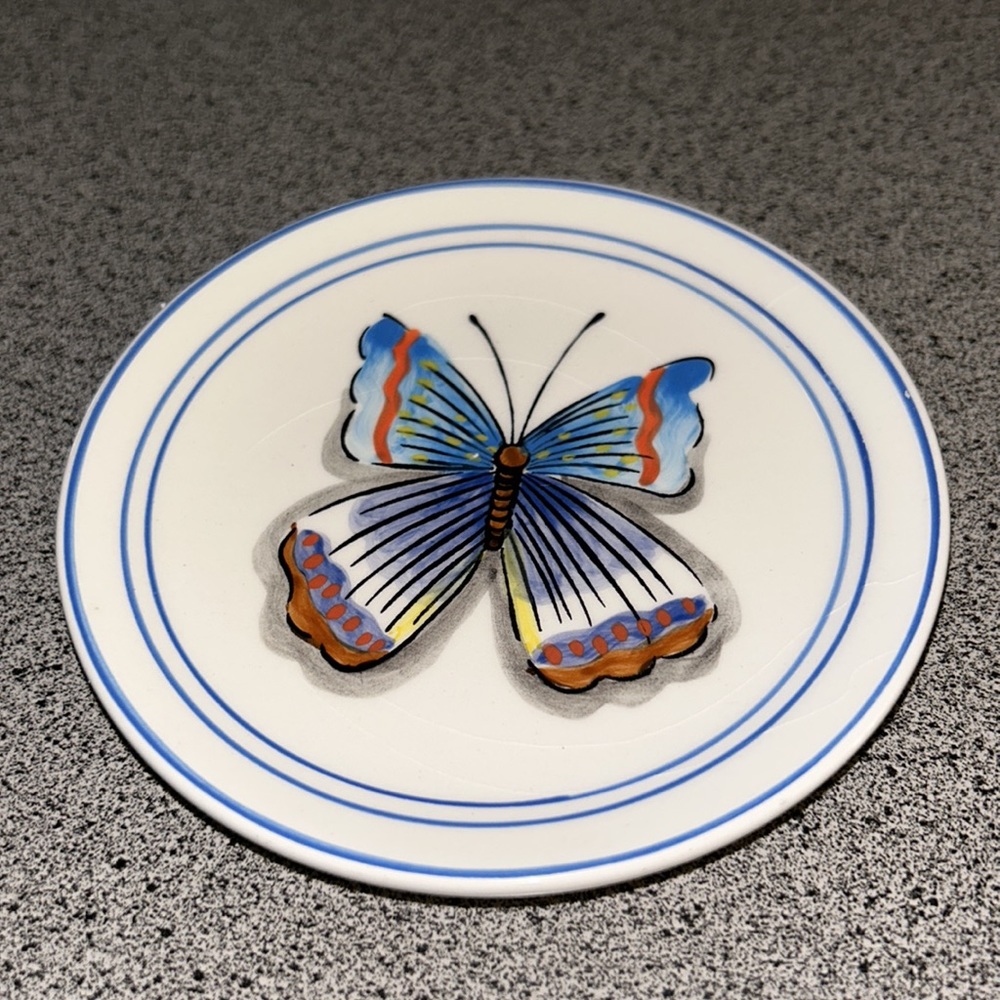Vintage Butterfly Coaster Plate or Ring Dish by MWW World Market - Picture 2 of 4